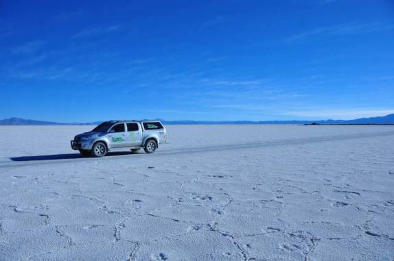 O enorme campo de sal em Salinas Grandes, na rota do Paso de Jama - Argentina